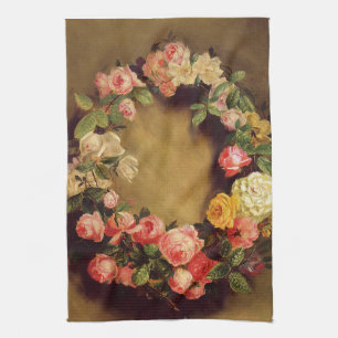 Pierre-Auguste Renoir - Crown of Roses    Tea Towel