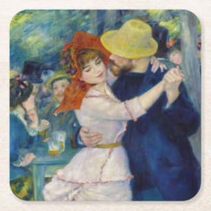 Pierre-Auguste Renoir - Dance at Bougival Square Paper Coaster