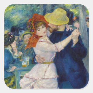 Pierre-Auguste Renoir - Dance at Bougival Square Sticker