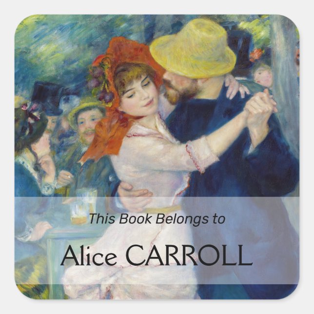 Pierre-Auguste Renoir - Dance at Bougival Square Sticker (Front)