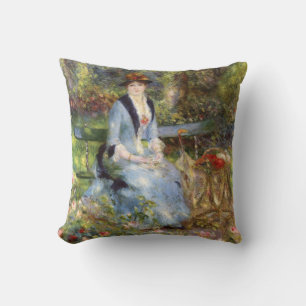 Pierre-Auguste Renoir - Dans les Roses Cushion