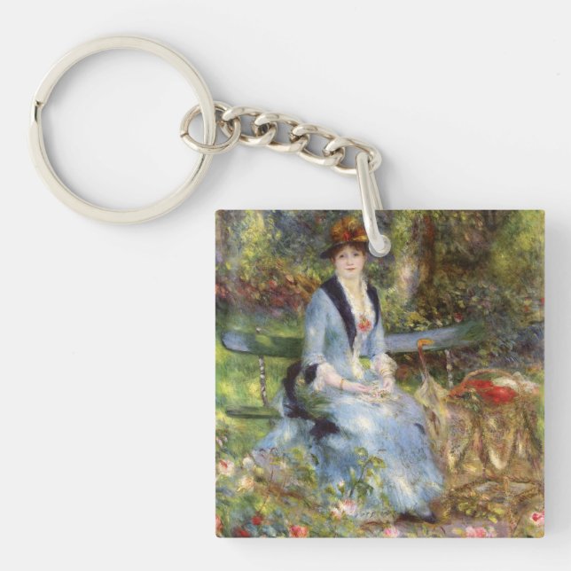 Pierre-Auguste Renoir - Dans les Roses   Key Ring (Front)