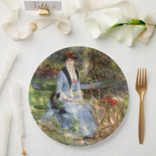 Pierre-Auguste Renoir - Dans les Roses Paper Plate