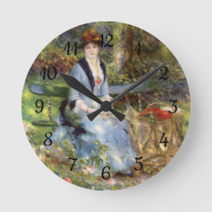 Pierre-Auguste Renoir - Dans les Roses Round Clock