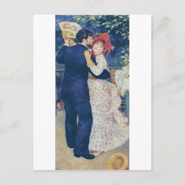 Pierre-Auguste Renoir - Danse à la campagne (1883) Postcard (Front)