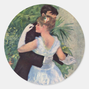 Pierre-Auguste Renoir - Danse à la ville (1883) Classic Round Sticker