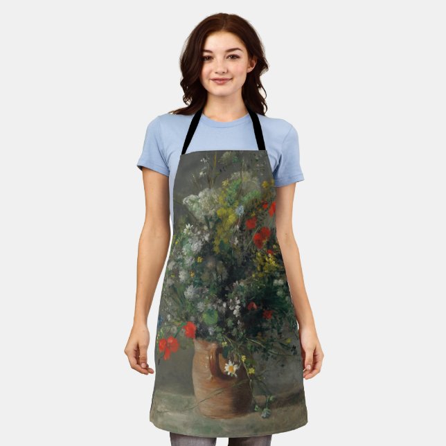 Pierre-Auguste Renoir - Flowers in a Vase 1866 Apron (Worn)