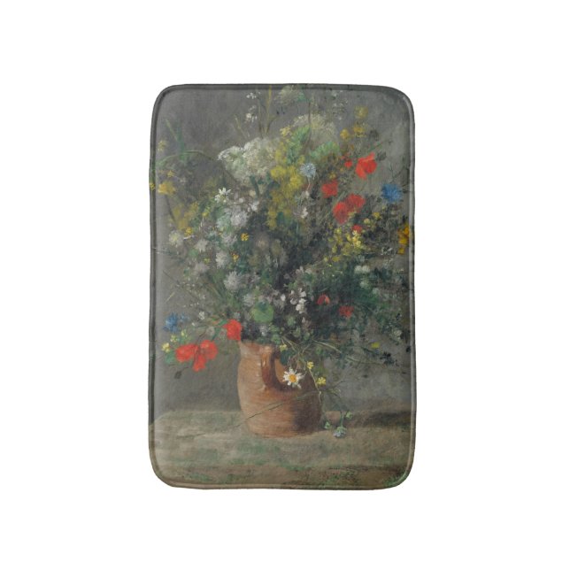 Pierre-Auguste Renoir - Flowers in a Vase 1866 Bath Mat (Front Vertical)