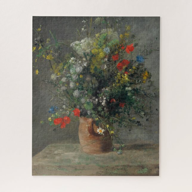 Pierre-Auguste Renoir - Flowers in a Vase 1866 Jigsaw Puzzle (Vertical)
