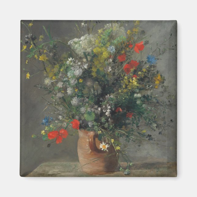 Pierre-Auguste Renoir - Flowers in a Vase 1866 Magnet (Front)