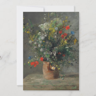 Pierre-Auguste Renoir - Flowers in a Vase 1866 Thank You Card