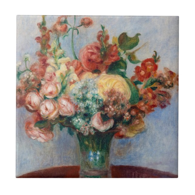 Pierre-Auguste Renoir - Flowers in a Vase Ceramic Tile (Front)
