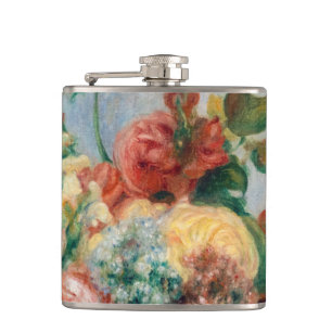 Pierre-Auguste Renoir - Flowers in a Vase Hip Flask