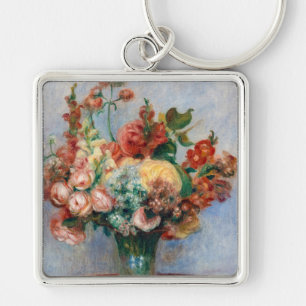Pierre-Auguste Renoir - Flowers in a Vase Key Ring