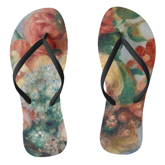 Pierre-Auguste Renoir - Flowers in a Vase Thongs (Footbed)