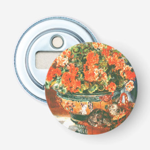 Pierre-Auguste Renoir Geraniums And Cats Bottle Opener