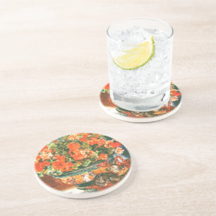 Pierre-Auguste Renoir Geraniums And Cats   Coaster