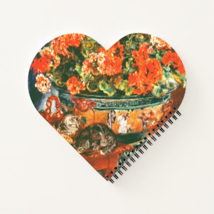 Pierre-Auguste Renoir Geraniums And Cats Notebook