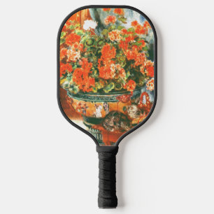 Pierre-Auguste Renoir Geraniums And Cats Pickleball Paddle