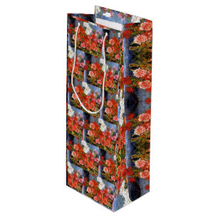 Pierre-Auguste Renoir Geraniums in a Copper Basin Wine Gift Bag