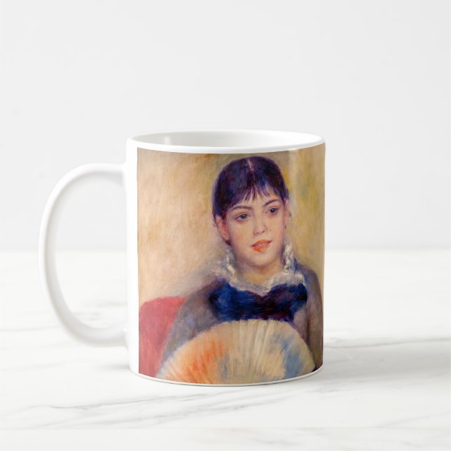 Pierre-Auguste Renoir - Girl with a Fan Coffee Mug (Left)