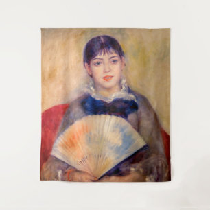 Pierre-Auguste Renoir - Girl with a Fan Tapestry