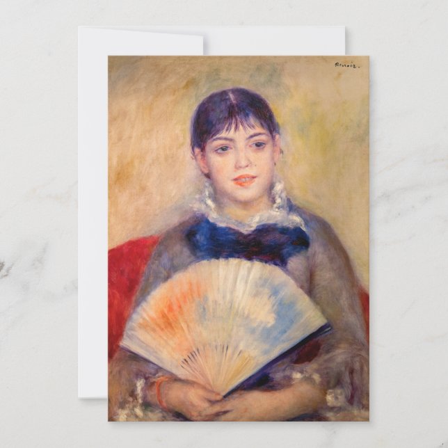 Pierre-Auguste Renoir - Girl with a Fan Thank You Card (Front)