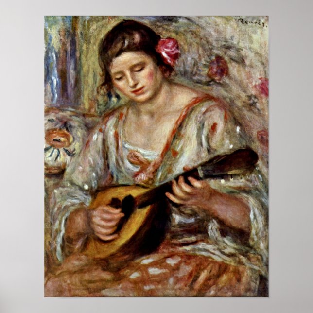 Pierre-Auguste Renoir - Girl with a Mandolin Poster (Front)