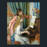 Pierre-Auguste Renoir Girls at the Piano Poster<br><div class="desc">Two girls sit at a piano as painted by Pierre-Auguste Renoir.</div>