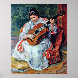 Pierre-Auguste Renoir - guitar player Poster