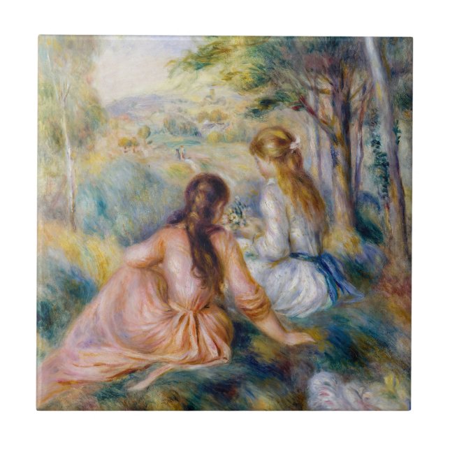 Pierre-Auguste Renoir - In the Meadow Ceramic Tile (Front)