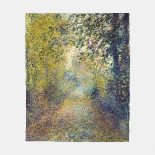 Pierre-Auguste Renoir - In the Woods Fleece Blanket (Front)