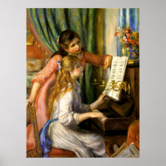 Pierre-Auguste Renoir - Jeunes Filles au Piano Poster