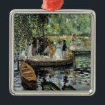 Pierre-Auguste Renoir - La Grenouillere Metal Ornament<br><div class="desc">La Grenouillere - Pierre-Auguste Renoir,  Oil on Canvas,  1869</div>