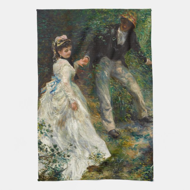 Pierre-Auguste Renoir - La Promenade Tea Towel (Vertical)