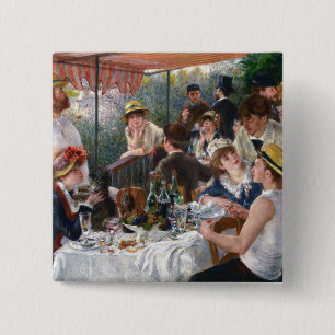 Pierre-Auguste Renoir - Luncheon of Boating Party 15 Cm Square Badge