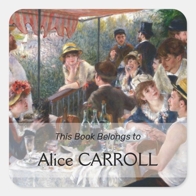 Pierre-Auguste Renoir - Luncheon of Boating Party Square Sticker (Front)