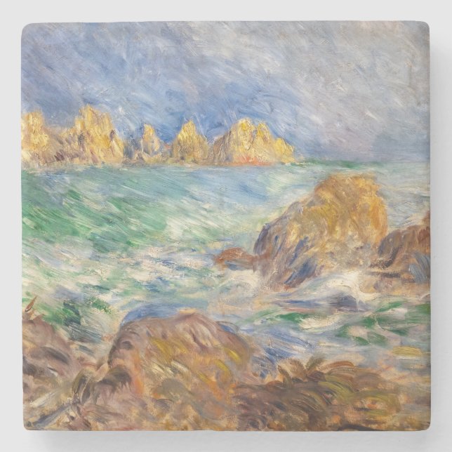 Pierre-Auguste Renoir - Marine, Guernesey Stone Coaster (Front)