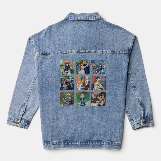 Pierre-Auguste Renoir - Masterpieces Grid Collage Denim Jacket (Back)