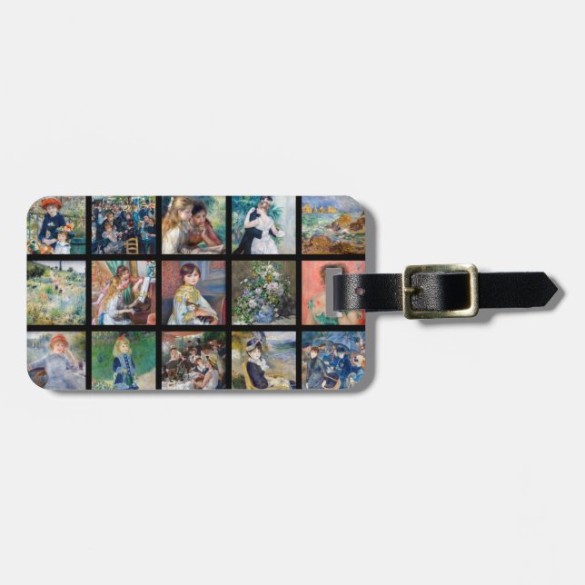 Pierre-Auguste Renoir - Masterpieces Grid Collage Luggage Tag (Front Horizontal)