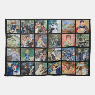 Pierre-Auguste Renoir - Masterpieces Grid Collage Tea Towel