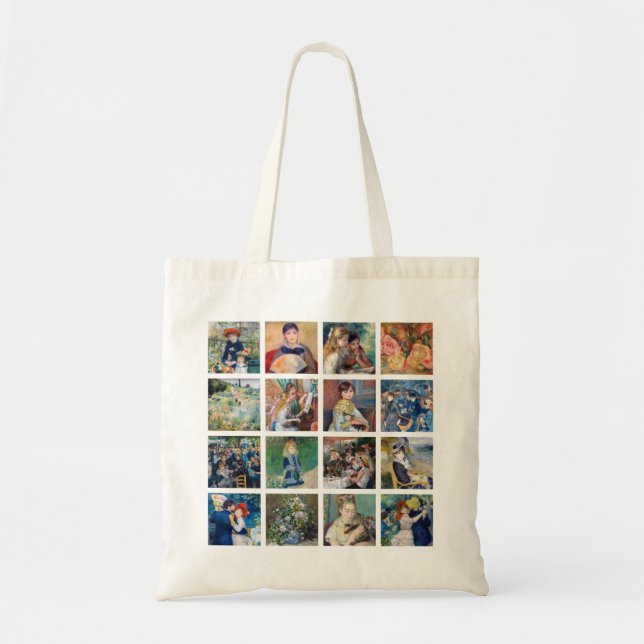 Pierre-Auguste Renoir - Masterpieces Grid Collage Tote Bag (Front)