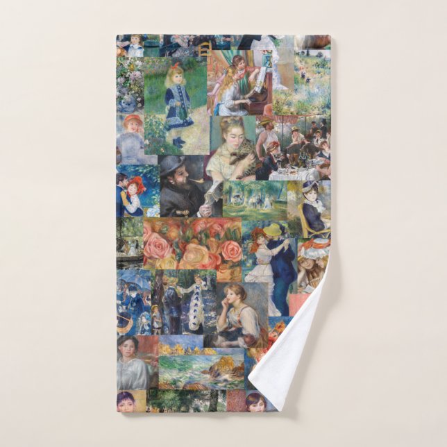 Pierre-Auguste Renoir - Masterpieces Patchwork Bath Towel Set (Hand Towel)