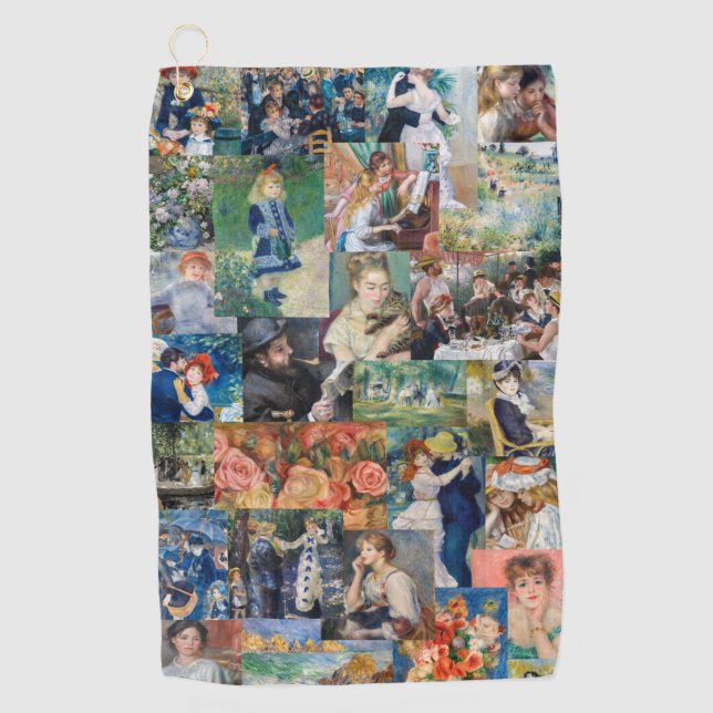 Pierre-Auguste Renoir - Masterpieces Patchwork Golf Towel (Front)