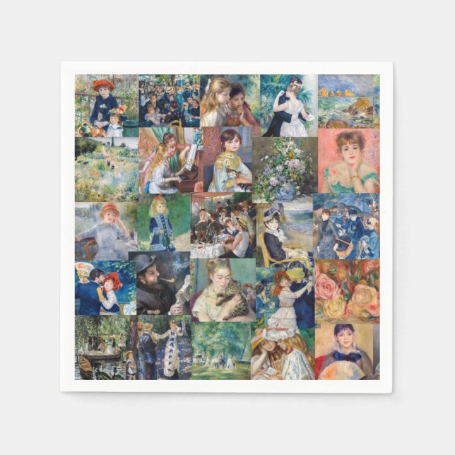 Pierre-Auguste Renoir - Masterpieces Patchwork Napkin (Front)
