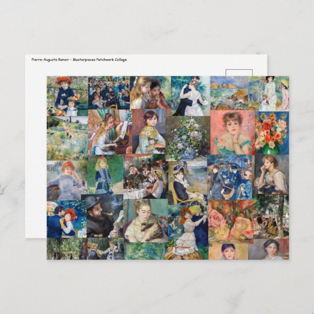 Pierre-Auguste Renoir - Masterpieces Patchwork Postcard (Front/Back)