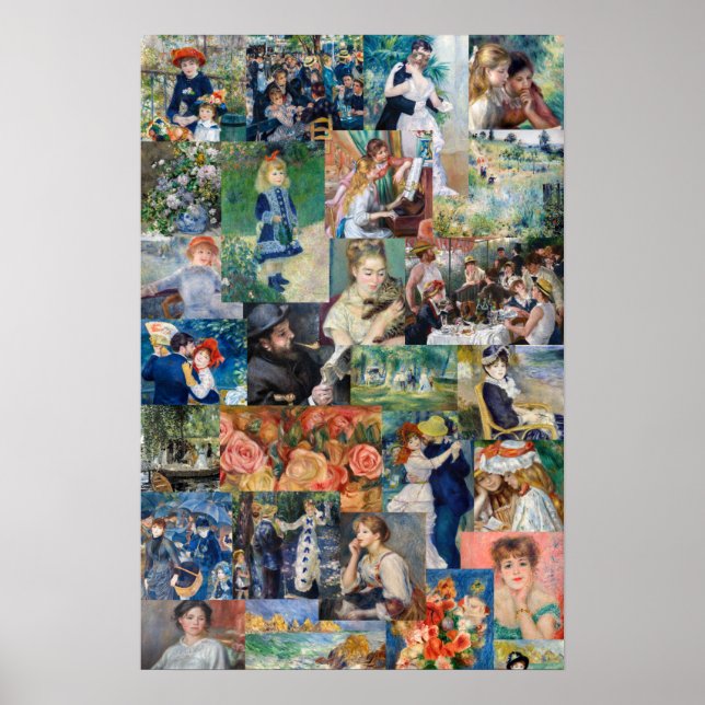Pierre-Auguste Renoir - Masterpieces Patchwork Poster (Front)