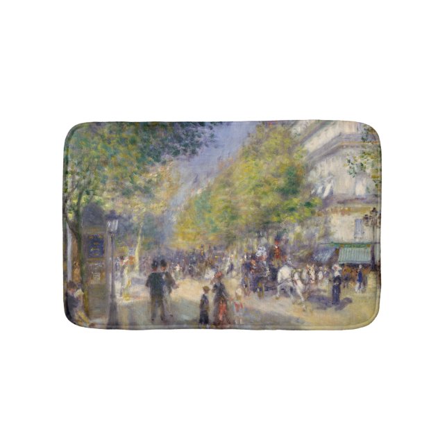 Pierre-Auguste Renoir - Paris, Grands Boulevards Bath Mat (Front)