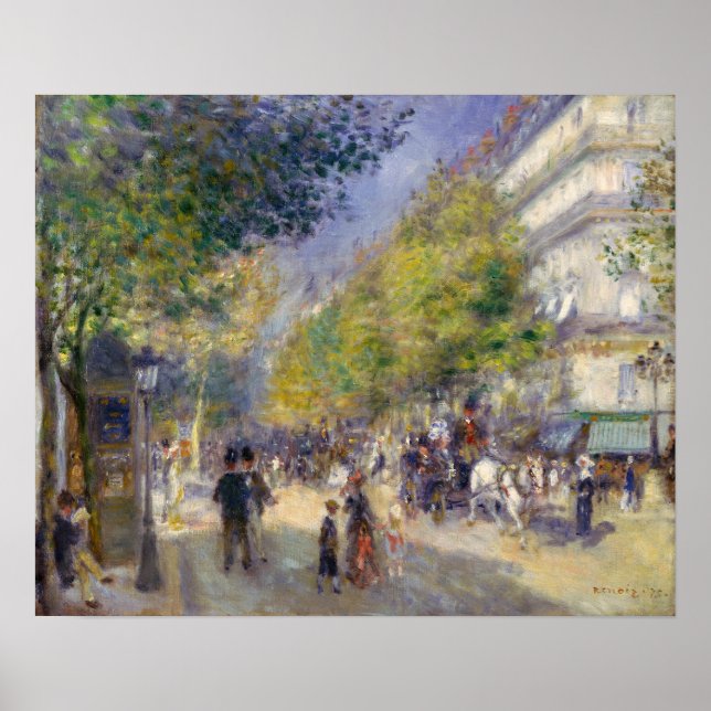 Pierre-Auguste Renoir - Paris, Grands Boulevards Poster (Front)