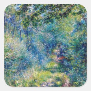 Pierre-Auguste Renoir - Path in the Forest Square Sticker